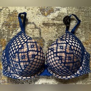 Blue Lace Women's Bra